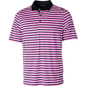 Cutter & Buck Men\'s Forge Polo Multi Stripe 2161011-Aster  Size lg, aster