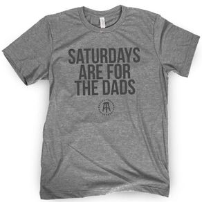 Barstool Sports Men\'s Saturdays Are For The Dads T-Shirt 2161606-Gray  Size sm, gray