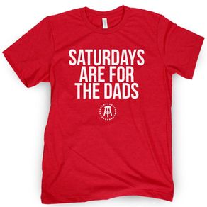 Barstool Sports Men\'s Saturdays Are For The Dads T-Shirt 2161618-Red  Size sm, red