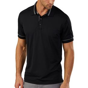 Bobby Jones Men\'s R18 Tech Pique Solid Polo 2161876-Black  Size xl, black