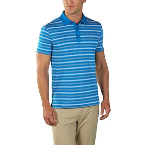 Bobby Jones Men\'s R18 Tech Riviera Frame Stripe Polo 2162037-Cyclone Blue  Size lg, cyclone blue