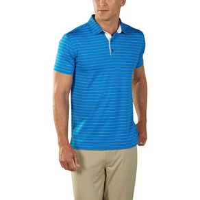 Bobby Jones Men\'s R18 Tech Del Sol Stripe Polo 2162042-Cyclone Blue  Size xl, cyclone blue