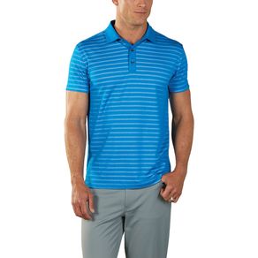 Bobby Jones Men\'s R18 Tech Monte Carlo Jacquard Stripe Polo 2162049-Cyclone Blue  Size xl, cyclone blue