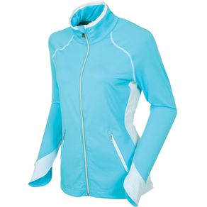 Sunice Women\'s Esther SuperliteFX Stretch Jacket 2162792-Blue Water/Pure White  Size lg, blue water/pure white