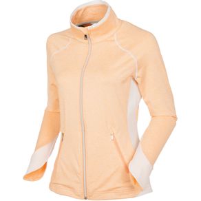 Sunice Women\'s Esther SuperliteFX Stretch Jacket 2162888-Peach Cobbler Melange/Pure White  Size lg, peach cobbler melange/pure white