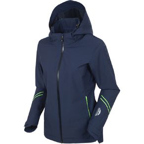 Sunice Women\'s Waterproof Robin Zephal Z-Tech Hooded Full-Zip Jacket 2162918-Midnight/Glowing Green  Size sm, midnight/glowing green