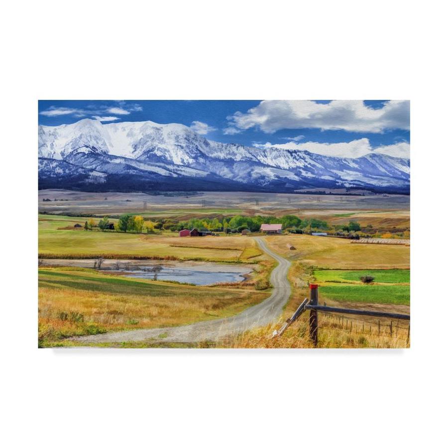 Trademark Fine Art Landscapes Framed 12-in H x 19-in W Landscape Canvas Print | ALI34980-C1219GG