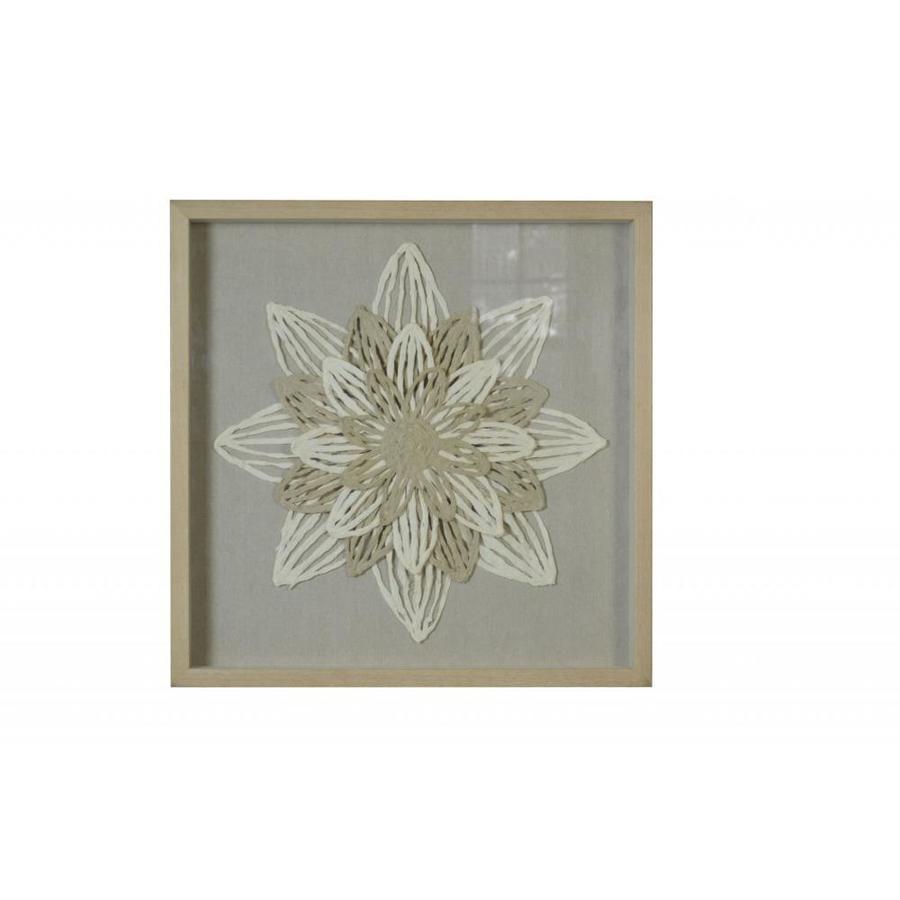 HomeRoots 15-in x 2-in x 28-in Natural Brown, Paper and Glass- Shadow Box | 342817
