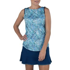 JoFit Women\'s Flutter Tennis Tank 3004978-Cove Mosaic Print  Size md, cove mosaic print