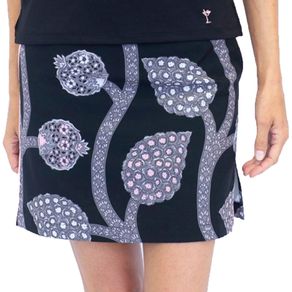 Golftini Women\'s Nigh Cap Performance Skort 3006541-Black/Gray/Light Pink/White  Size 2, black/gray/light pink/white