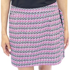 Golftini Women\'s Performance Wrap Skort 3 Size 0 Size 066 Size 09-Black/Gray/Hot Pink/White  Size 0, black/gray/hot pink/white