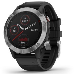 Garmin Fenix 6 GPS Watch 3006635-Silver/Black, silver/black