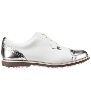 G/FORE Women\'s Cap Toe Gallivanter Spikeless Golf Shoes 3008342-Snow/Shark Skin  Size 8.5 M, snow/shark skin