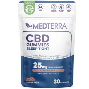 Medterra CBD Sleep Tight Gummies - 25MG 3016473-Strawberry  Size 30 pk, strawberry