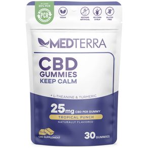Medterra CBD Keep Calm Gummies - 25MG 3016475-Tropical Fruit  Size 30 pk, tropical fruit