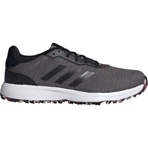 adidas Men\'s S2G Spikeless Golf Shoes 3016749-Gray/Black/Scarlet  Size 10.5 M, gray/black/scarlet