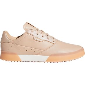 adidas Women\'s Adicross Retro Spikeless Golf Shoes 301 Size 6954-Pearl/Gold/White  Size 6 M, pearl/gold/white