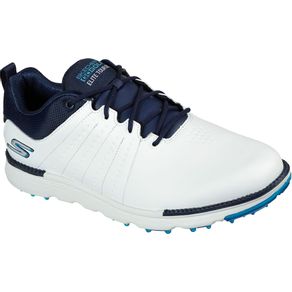 Skechers Men\'s GO GOLF Elite Tour SL Spikeless Golf Shoes 3019216-White/Navy  Size 9.5 M, white/navy