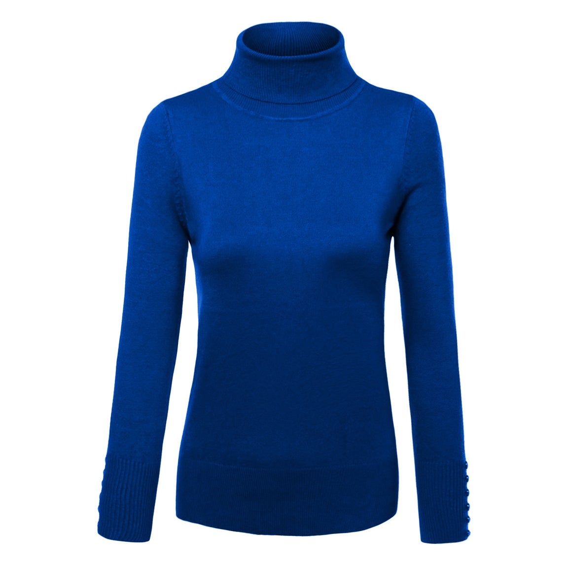NE PEOPLE Womens Knit Turtle Neck Swater with Button [NEWT310]