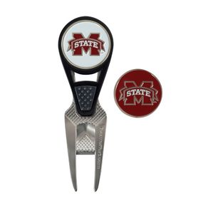 NCAA Repair Tool and Ball Marker 323038-Mississippi State University Bulldogs