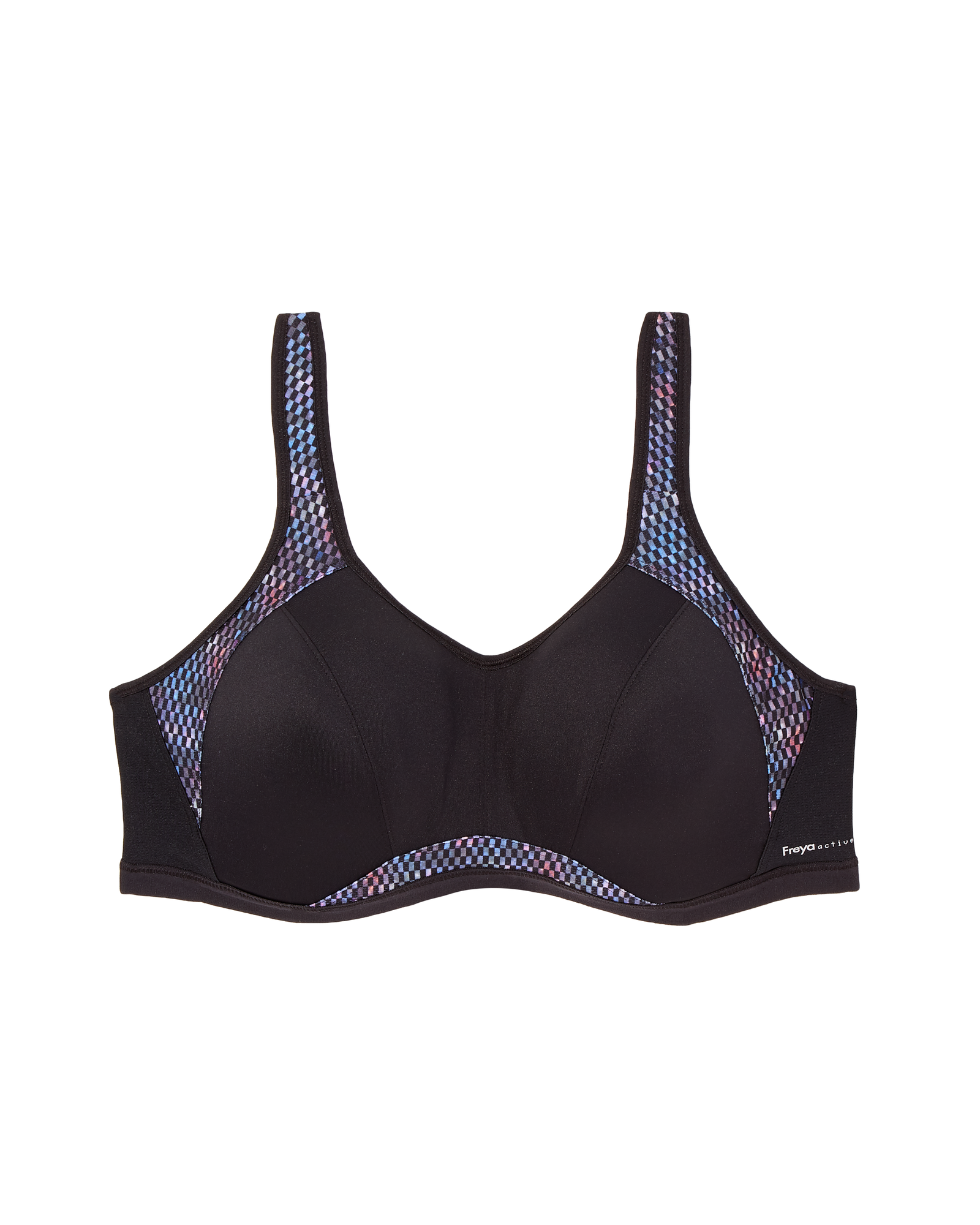 Freya Sparks Underwire Sports Bra - Black / Royal Blue, Size 40DD (40DD), Dia&Co