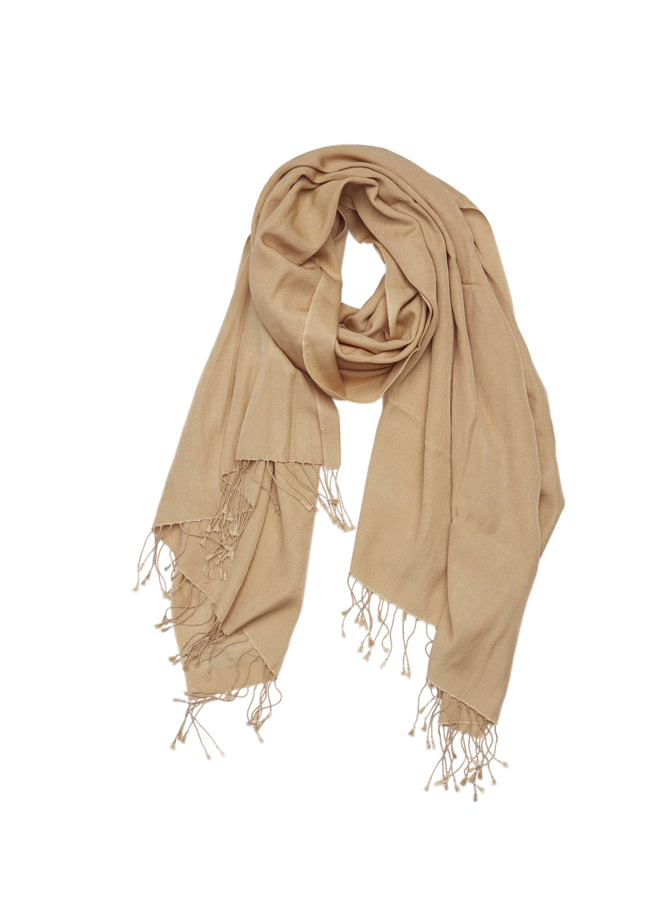 Waffle Weave Pashmina Shawl (Camel)