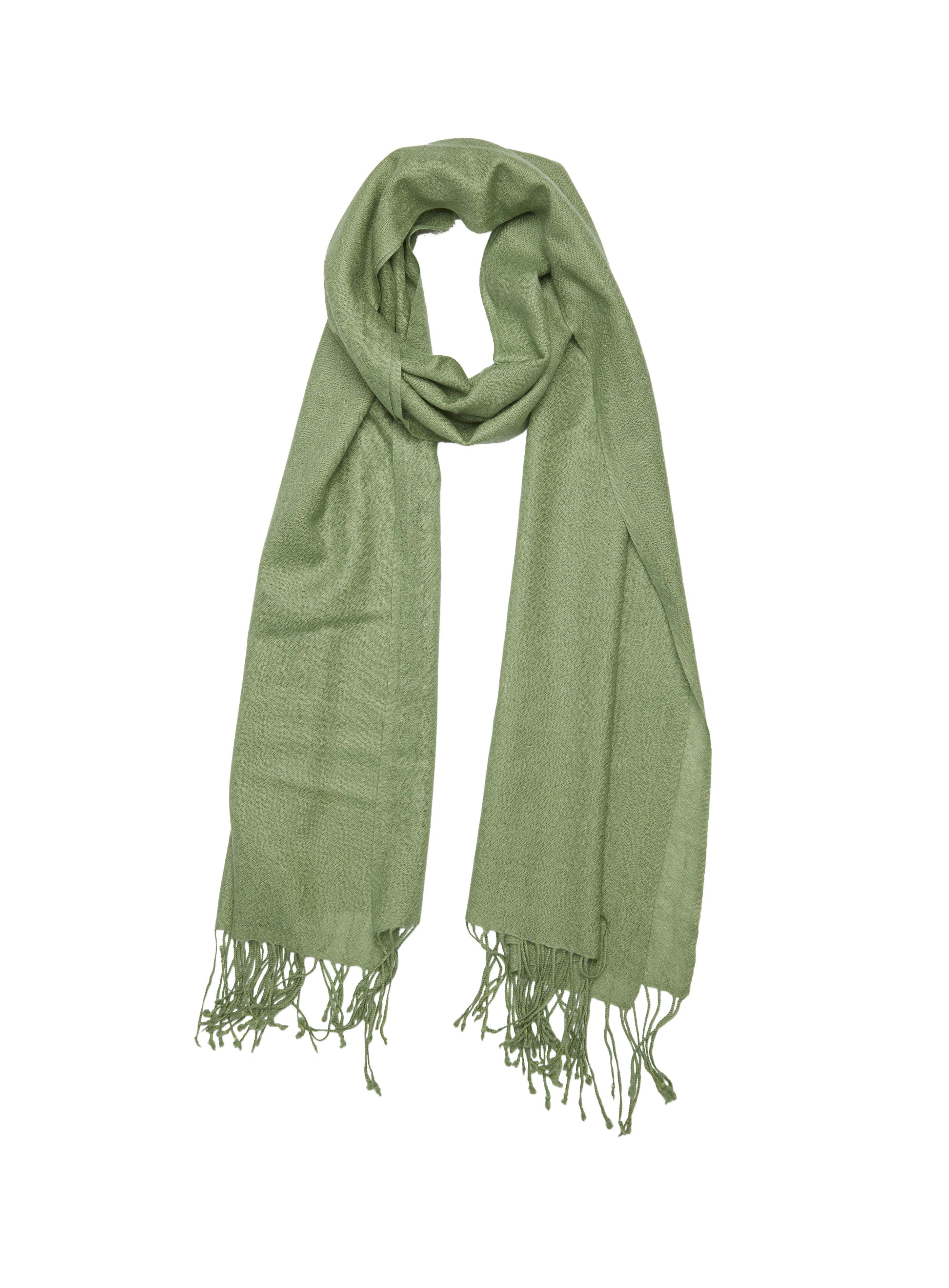 Waffle Weave Pashmina Shawl (Sage Green)