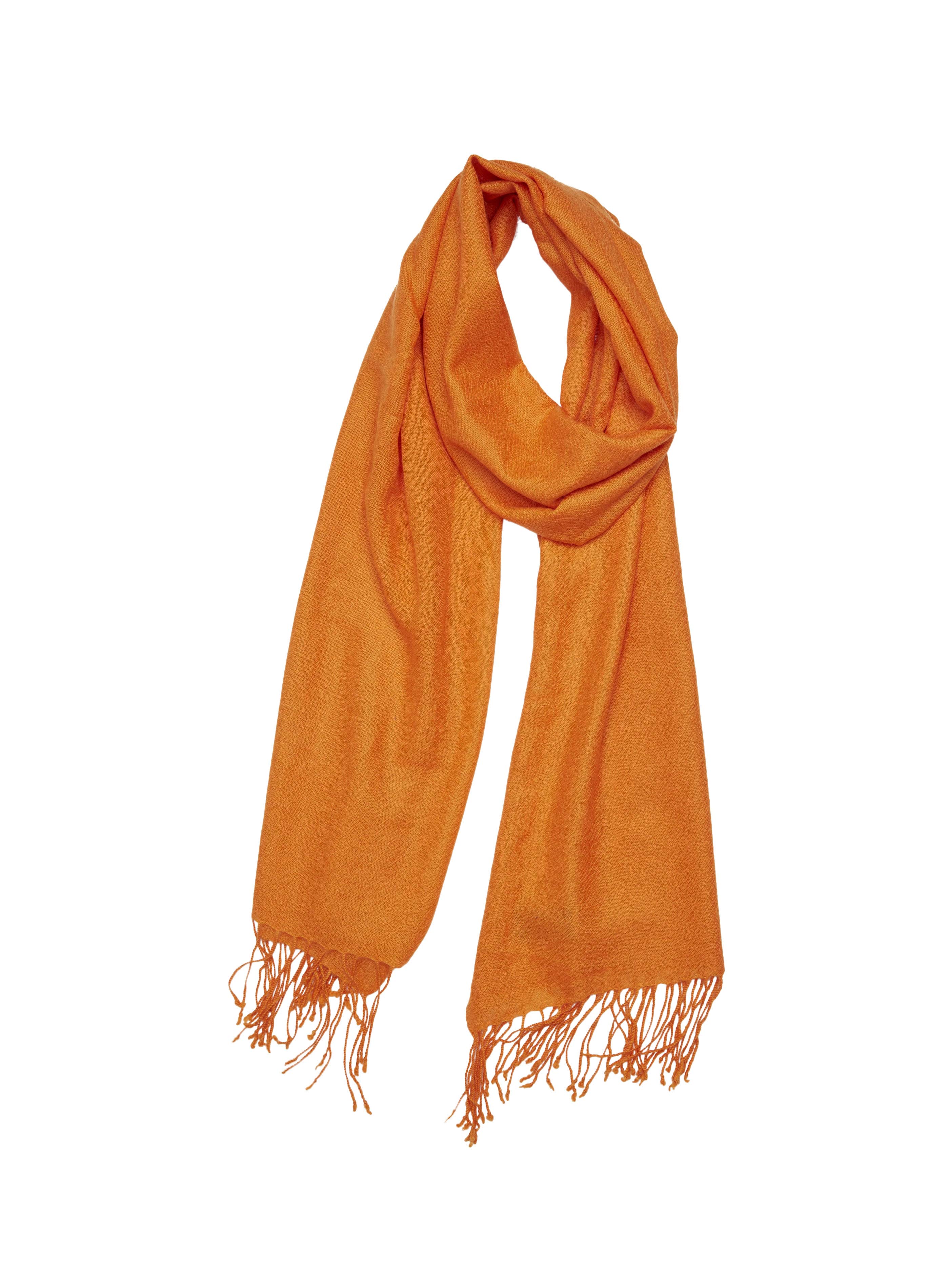 Waffle Weave Pashmina Shawl (Burnt Orange)