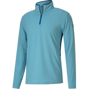 Puma Men\'s Rotation 1/4-Zip Pullover 4003421-Milky Blue  Size sm, milky blue