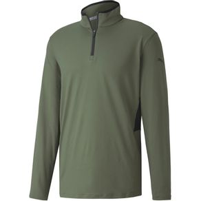 Puma Men\'s Rotation 1/4-Zip Pullover 4003427-Thyme  Size sm, thyme