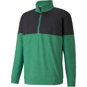 Puma Men\'s Cloudspun Warm Up 1/4-Zip Pullover 4003669-Amazon Green/Black  Size md, amazon green/black