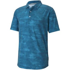 Puma Men\'s Solarized Camo Polo 4003830-Digi Blue  Size sm, digi blue