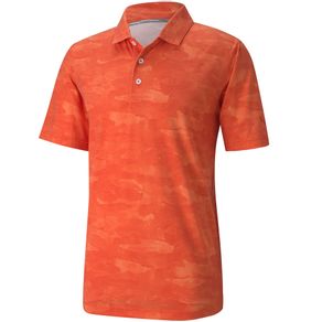 Puma Men\'s Solarized Camo Polo 4003849-Pureed Pumpkin  Size md, pureed pumpkin