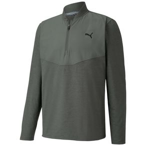 Puma Men\'s Cloudspun Stlth 1/4 Zip Pullover 4004071-Thyme Heather  Size md, thyme heather