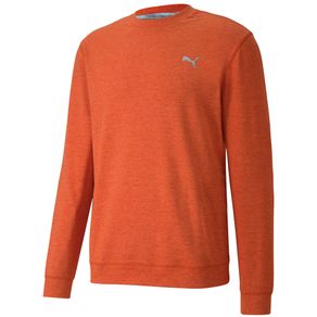 Puma Men\'s Cloudspun Crewneck Pullover 4004184-Pureed Pumpkin Heather  Size sm, pureed pumpkin heather