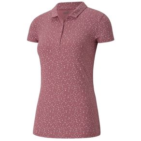 Puma Women\'s Speckle Polo 4004996-Rose Wine  Size md, rose wine