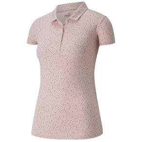 Puma Women\'s Speckle Polo 4005001-Peachskin  Size sm, peachskin