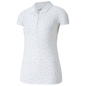 Puma Women\'s Speckle Polo 4005006-Bright White  Size xs, bright white