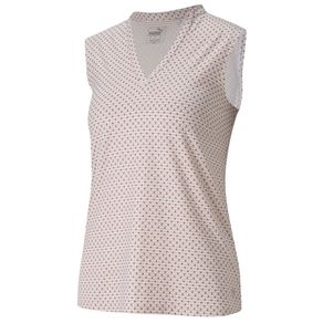 Puma Women\'s Cloudspun Speckle Sleeveless Polo 4005046-Rose Wine  Size xl, rose wine