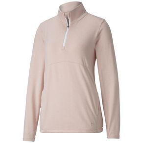 Puma Women\'s Cloudspun 1/4 Zip Pullover 4005168-Peachskin Heather  Size xs, Peachskin Heather