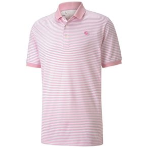 Puma Men\'s AP Signature Stripe Polo 4005688-Pale Pink  Size md, pale pink