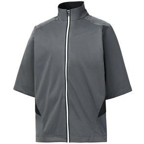 FootJoy Men\'s Hydroknit Short Sleeve Jacket 4015407-Charcoal/Black/White  Size sm, charcoal/black/white