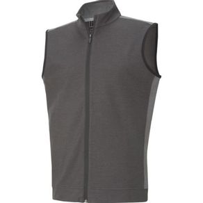 Puma Men\'s Cloudspun T7 Full Zip Vest 4018302-Black Heather/Quiet Shade  Size sm, black heather/quiet shade