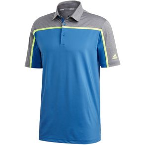 adidas Men\'s Ultimate365 3-Stripe Polo T-Shirt 4019961-Trace Royal/Gray Four Melange  Size sm, trace royal/gray four melange