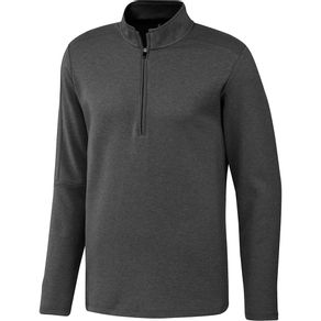 adidas Men\'s 3-Stripes 1/4 Zip Pullover 4020226-Black Melange  Size md, black melange