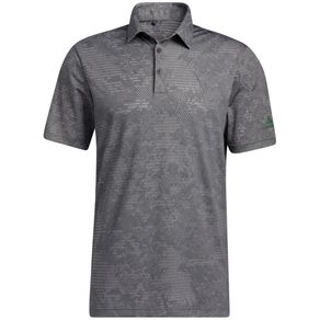 adidas Men\'s Camo Primegreen Polo 4020329-Black/Gray Three  Size lg, black/gray three
