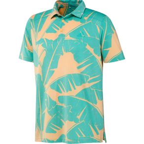 adidas Men\'s Vibes Recycled Polyester Polo 4020332-Acid Orange/Acid Mint  Size sm, acid orange/acid mint