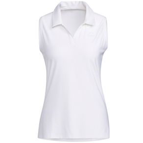 adidas Women\'s Go-To Primegreen Sleeveless Polo 4021612-White  Size xl, white