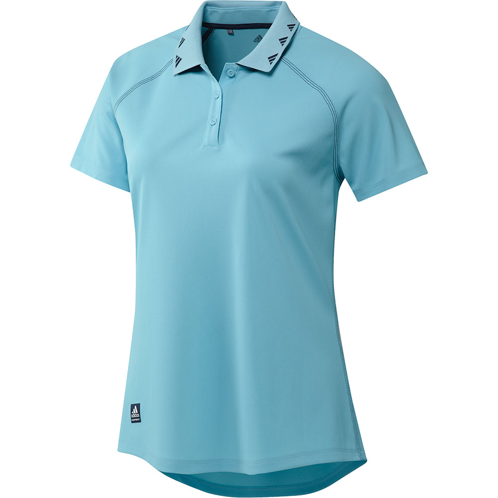 adidas Women\'s Primegreen Polo  Size LG, Hazy Sky
