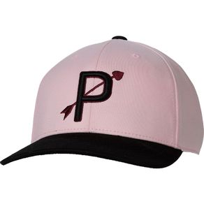 Puma Men\'s Valentines Day P 110 Snapback Hat 4023737-Pink Lady/Black  Size one size fits most, pink lady/black